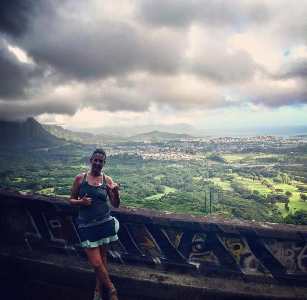 Running over the Pali to town a few weeks ago. I live in Fern Gully. (photo cred to Mike Flartey of Windward Endurance Training)